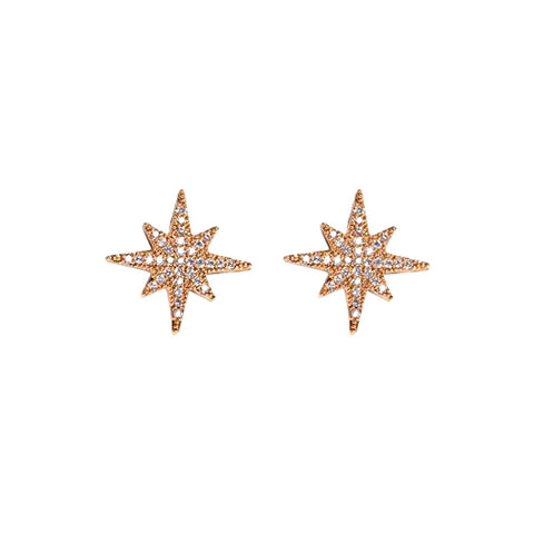 diamante stud earrings