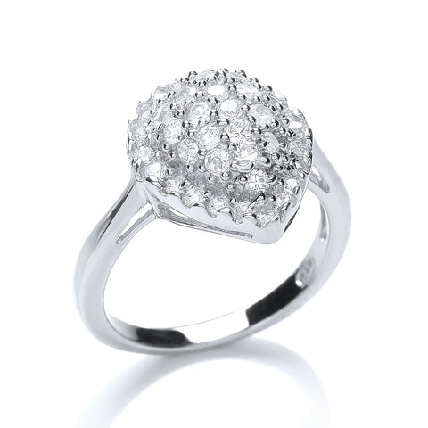 cz ring silver