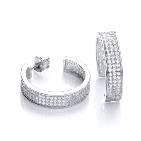 diamante hoop earrings