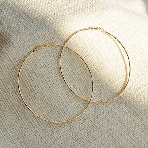 thin gold hoop earrings 