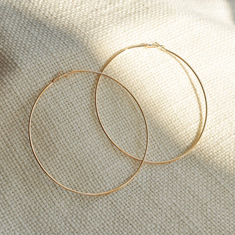 thin gold hoops 