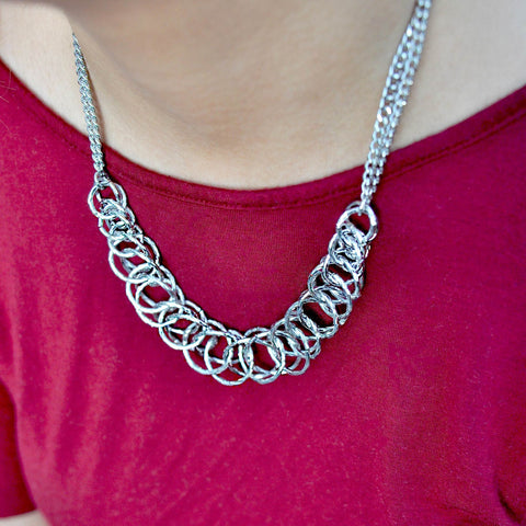 chunky silver necklace