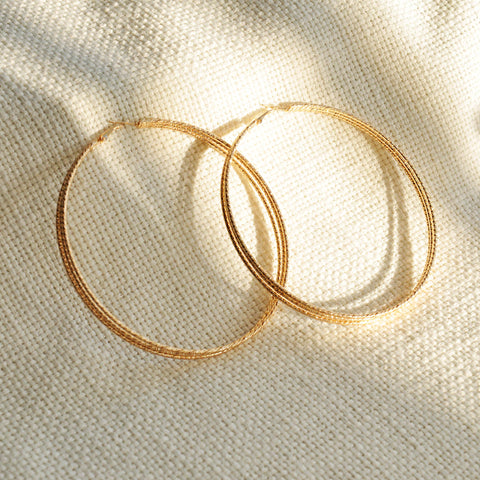 gold plated hoop earrings 