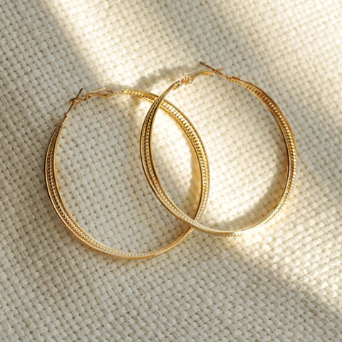 medium gold hoop earrings 