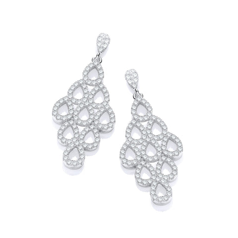 silver cubic zirconia earrings
