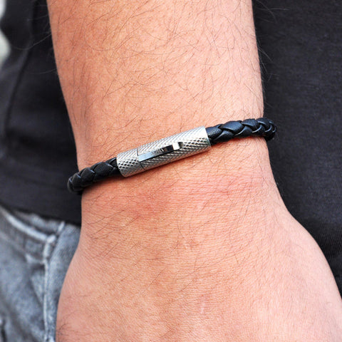 mens leather bracelet