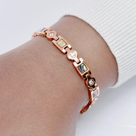 copper bracelet with magnets 