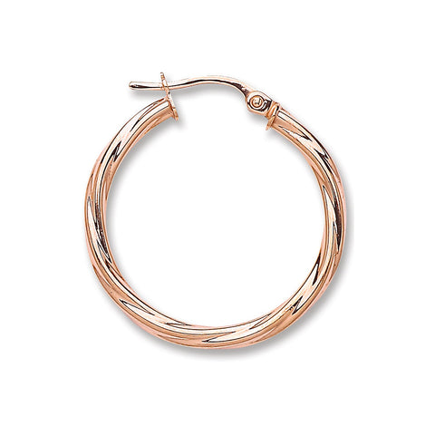 rose gold hoops medium