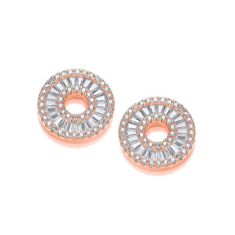 rose gold stud earrings