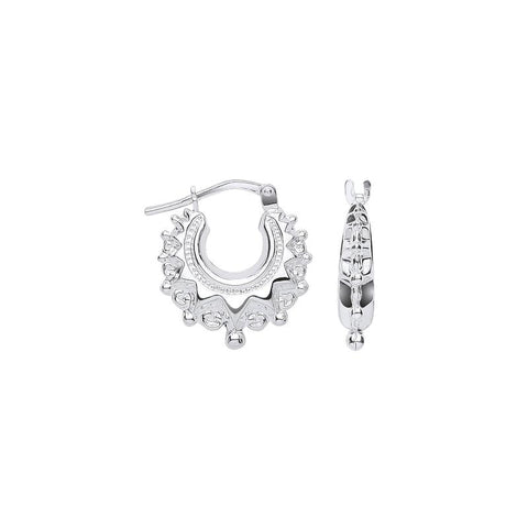 silver creole hoop earrings