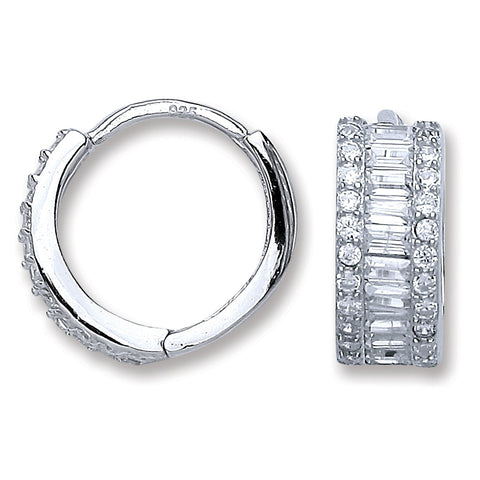 silver huggie hoops