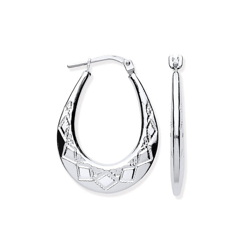 silver creole hoop earrings