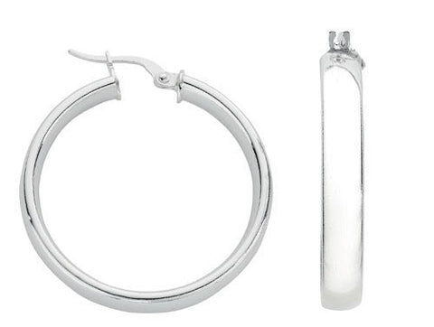 chunky silver hoops