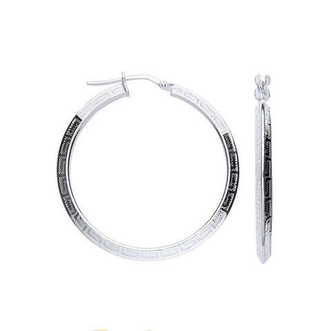 medium silver hoops