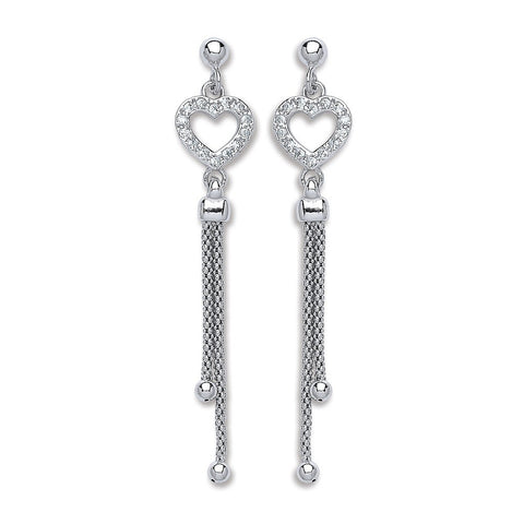 heart drop earrings