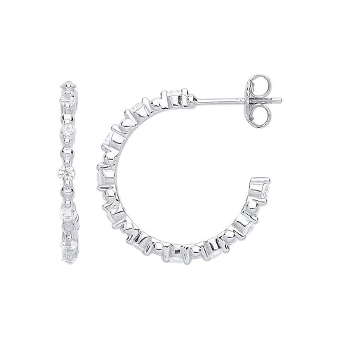 diamante hoop earrings