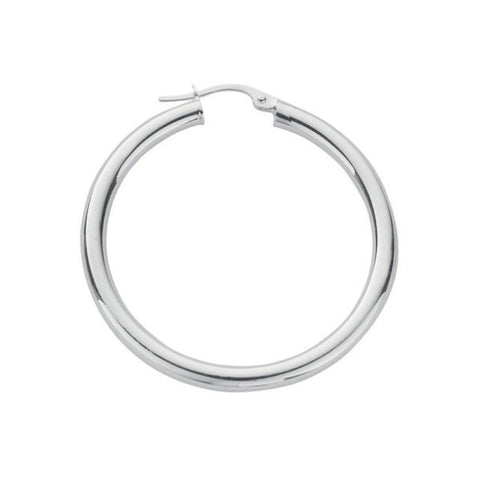 thin silver hoops