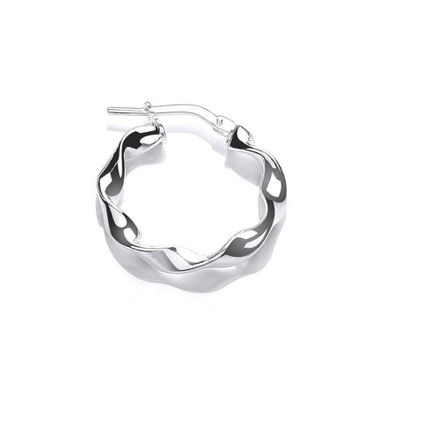 silver twist hoops