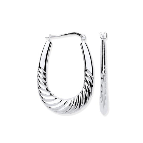 silver oval hoops