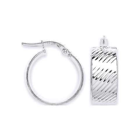 chunky white gold hoop earrings