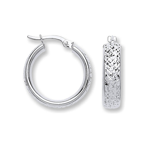 chunky sterling silver hoop earrings