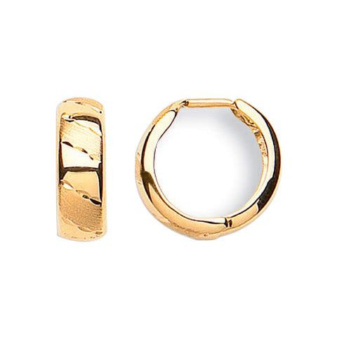 gold huggie hoops