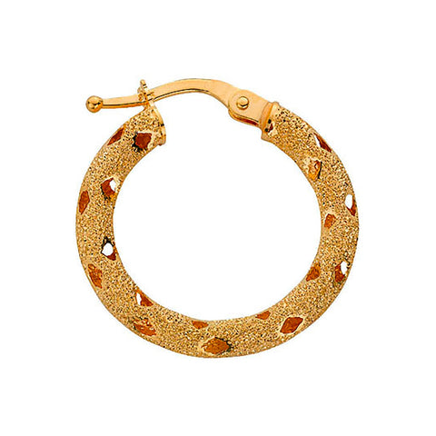 textured gold hoop earrings