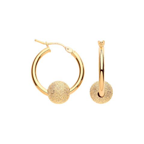 gold ball hoop earrings