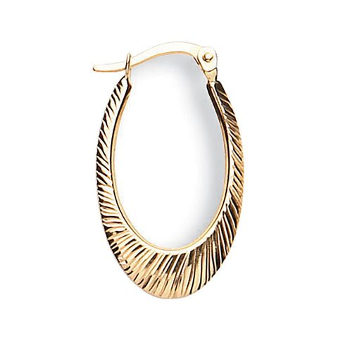 gold ribbed hoops