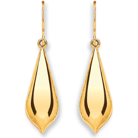 9ct gold drop earrings