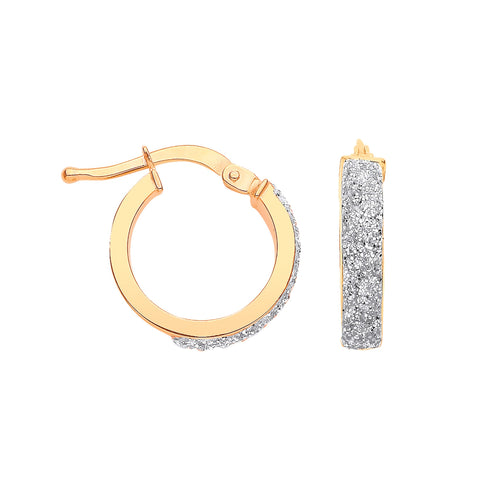 diamante huggie hoops