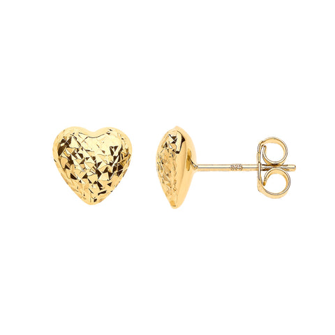 9ct gold stud earrings