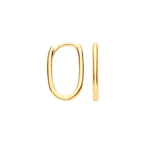 gold oval hoop earrings