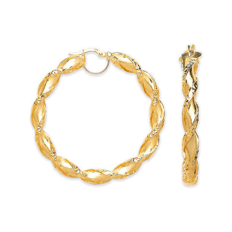 9 carat gold hoop earrings