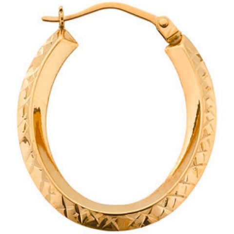 gold oval hoop earrings