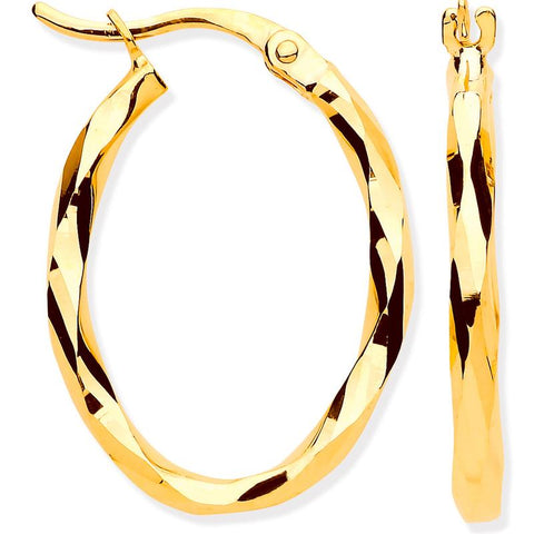 gold oval hoop earrings