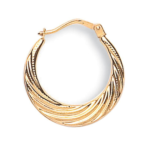 9ct gold chunky hoop earrings