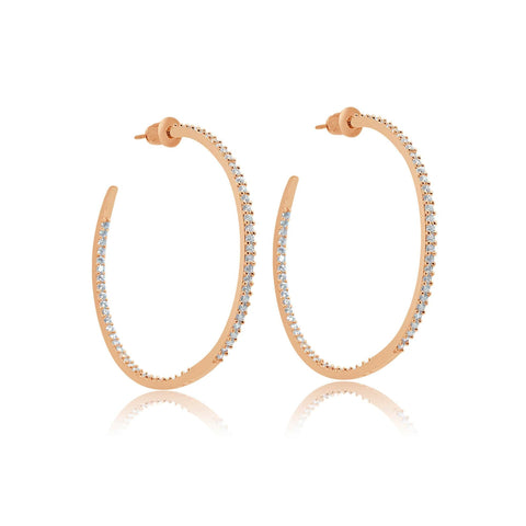 rose gold hoop earrings 