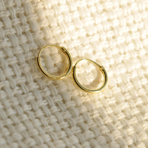 tiny gold hoops