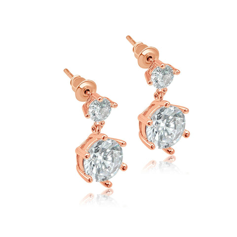 rose gold earrings drop