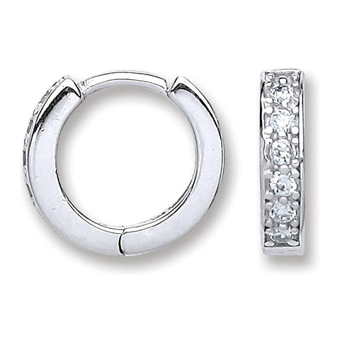 silver huggie hoop earrings