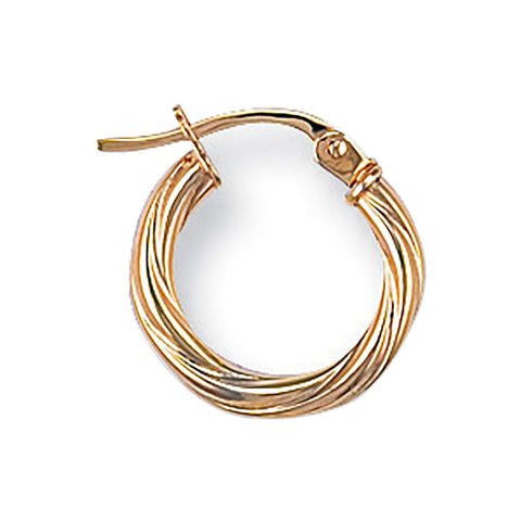 twisted gold hoop earrings