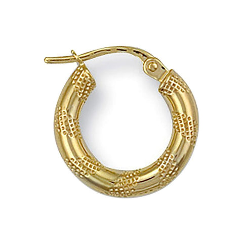 textured gold hoop earrings