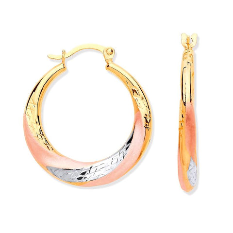 gold and silver hoop earrings