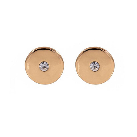 Gold stud earrings