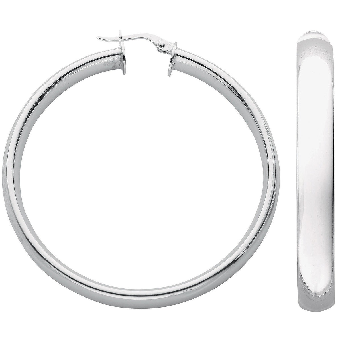 d shaped hoop earrings