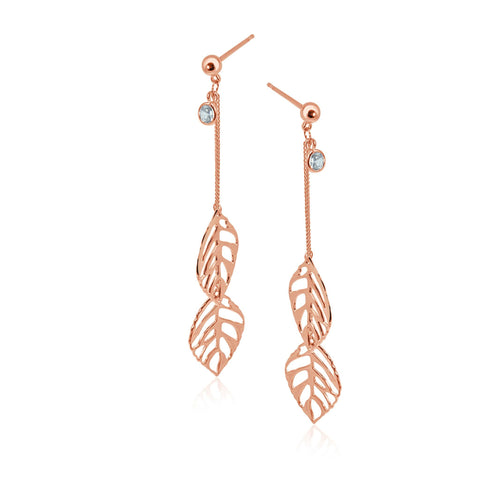 rose gold dangle earrings