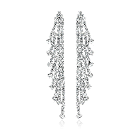 diamante drop earrings