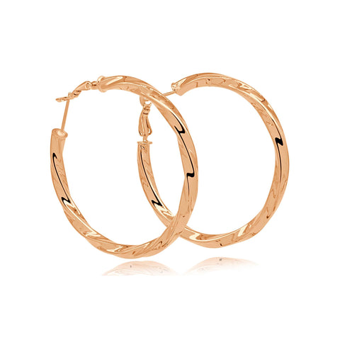 rose gold hoop earrings