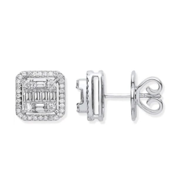 Diamond stud earrings